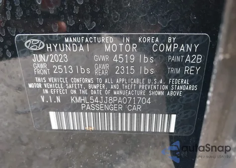 2023 Hyundai Sonata Hybrid Limited z USA, uszkodzony, nr VIN KMHL54JJ8PA071704